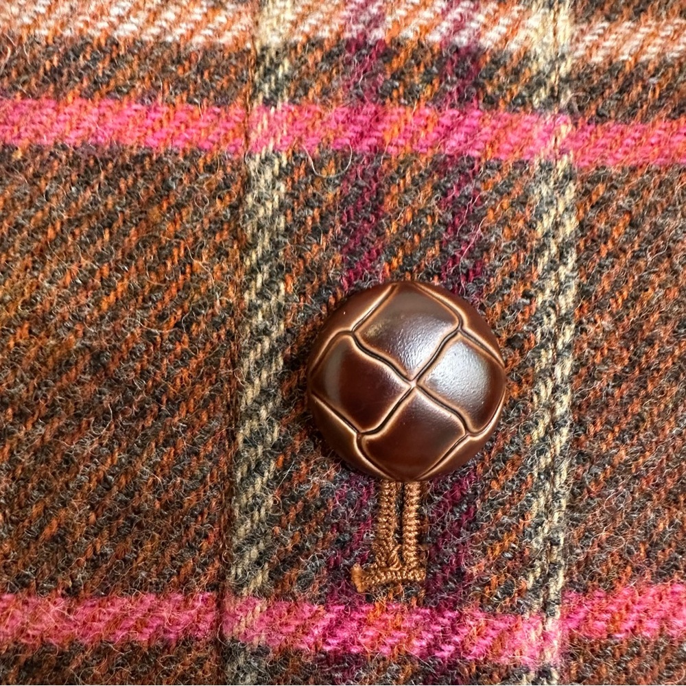 Talbots Wool Blend A-Line Skirt Brown Plaid Size 16 - Picture 5 of 10